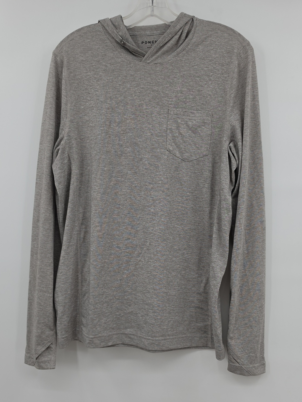 Poncho The Albright Performance Sun Hoodie Men Medium UPF Quick Dry Gray Size S